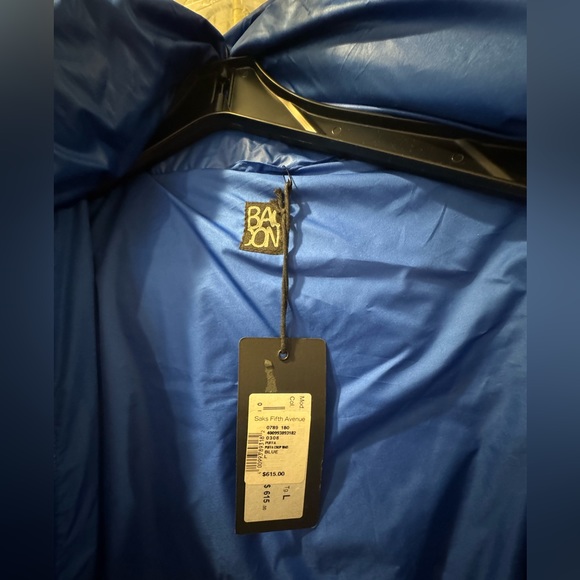 Bacon Pillow Collar asymmetrical puffer jacket Royal Blue L New with Tags - Picture 7 of 12